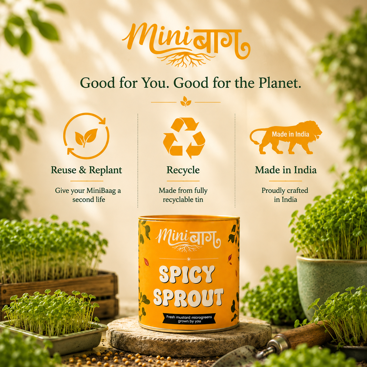 MiniBaag Mustard